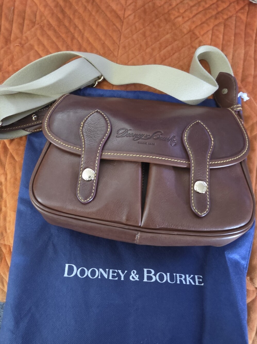 Dooney And Bourke ELLIE Florentine Crossbody Brown Tmorro